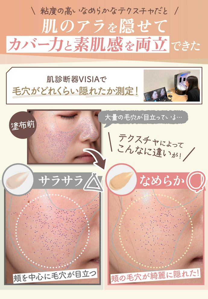 毛穴を自然にカバーしたいなら、なめらかなBBクリームがおすすめ