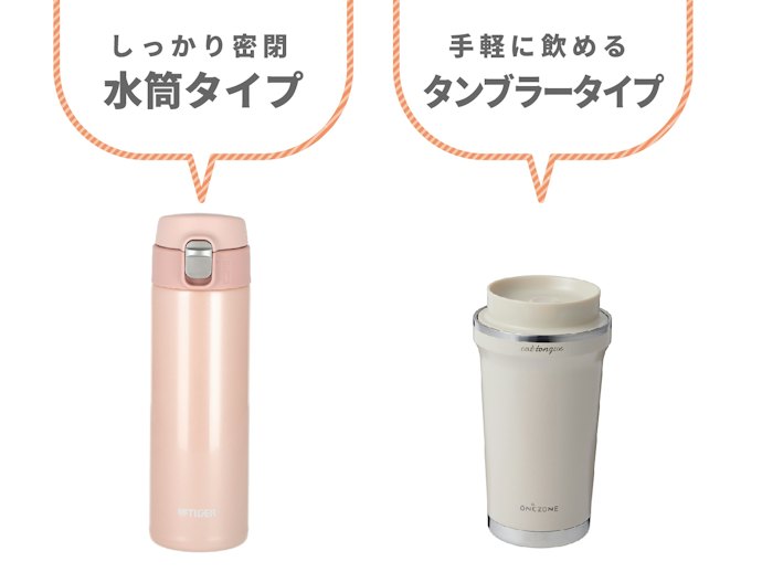 水筒?タンブラー?使うシーンにあわせて選ぼう