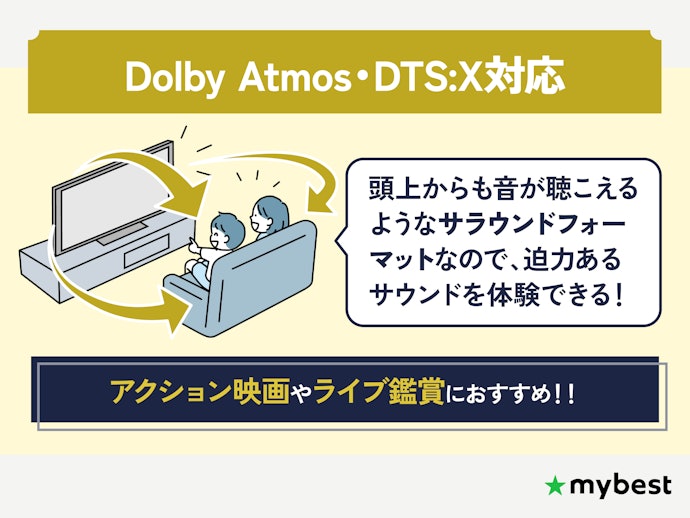 映画好きはDolby AtmosやDTS:X対応かどうかをチェック!