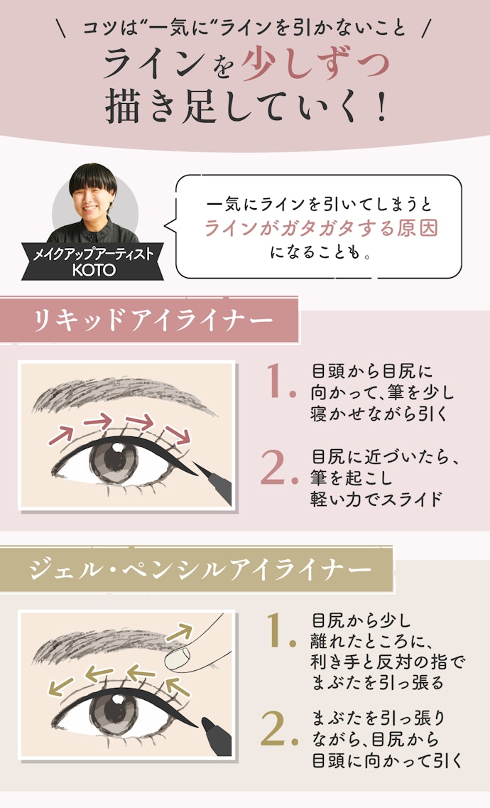 初心者必見!アイライナーの引き方をプロのメイクさんが解説