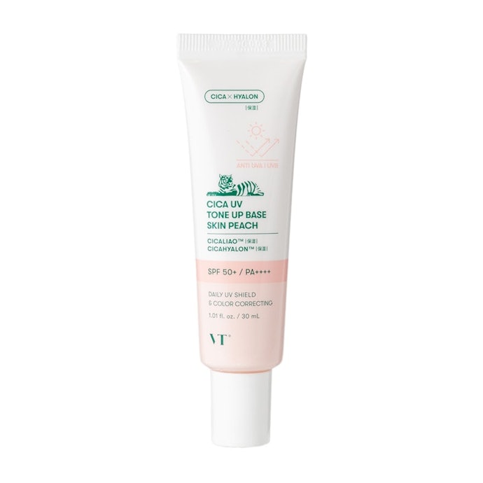 ⑦【乾燥肌向け化粧下地3位】VT COSMETICS「CICA UVトーンアップベース スキンピーチ」【20%オフ】