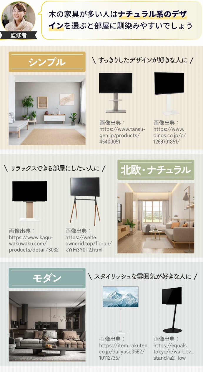 シンプルからモダンまでデザインは豊富!部屋の雰囲気にマッチするものを選んで