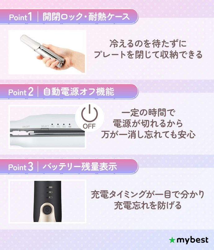 使い勝手を左右する機能性もチェックしよう