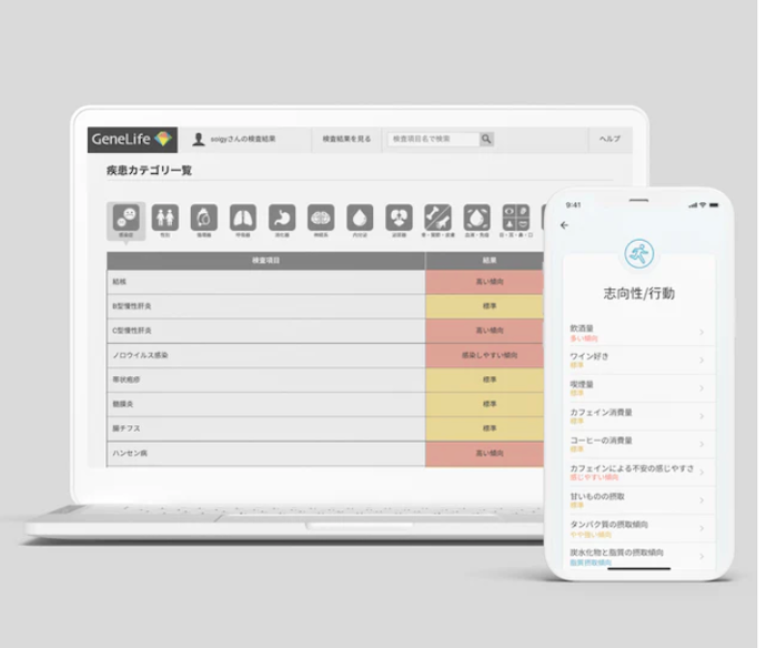 結果はアプリでも閲覧可能。個人情報もしっかり守る