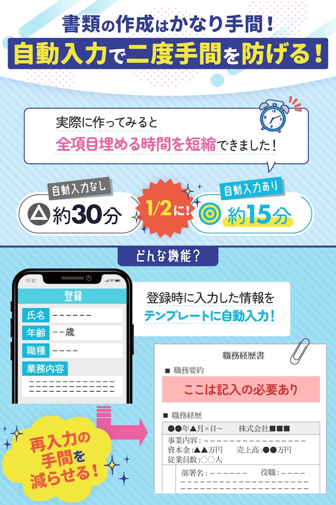 書類の自動作成機能がある転職サイトはマスト!最低1つは登録して