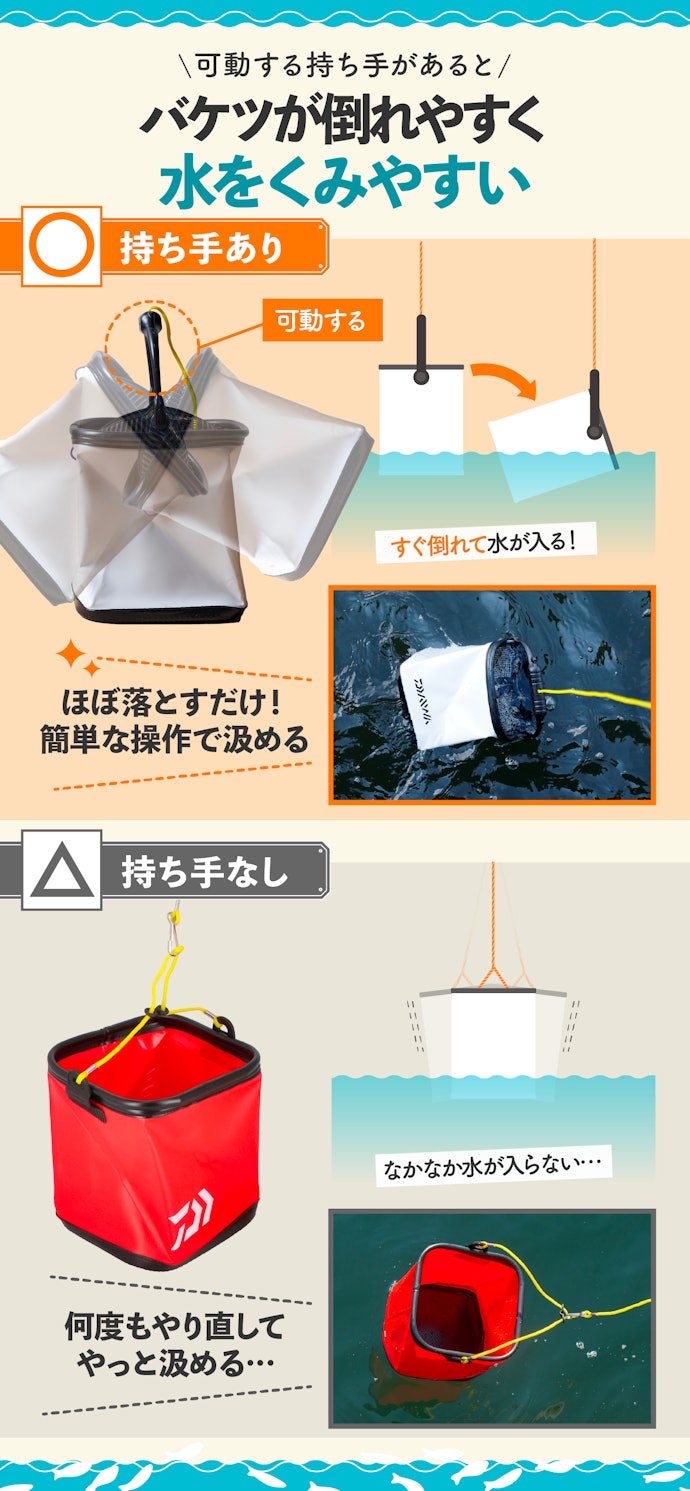 水を入れるのは意外と難しい!持ち手のあるものを選ぼう