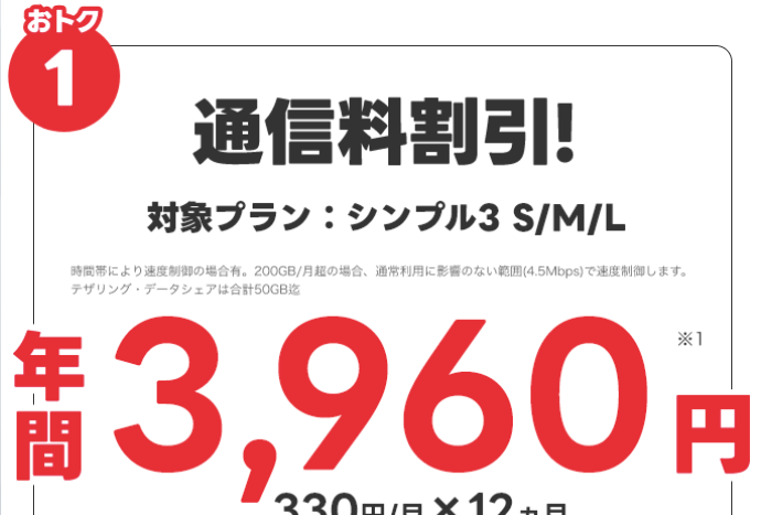【ヤフー店・公式オンラインストア共通】PayPayカード割で毎月の通信料金が割引