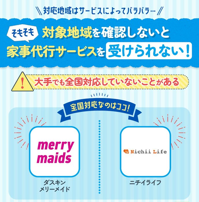 意外と盲点!まずは自分の住む地域が対応しているところを選ぼう