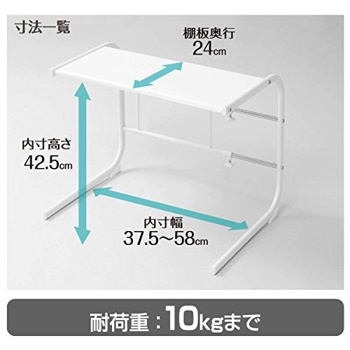 耐荷重は、置きたいものの1.5倍以上が目安