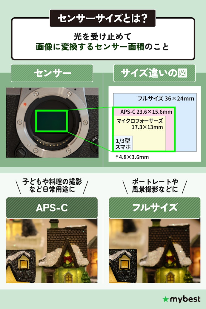 APS-Cとフルサイズの違いを確認し、目的に合うセンサーサイズを選ぼう