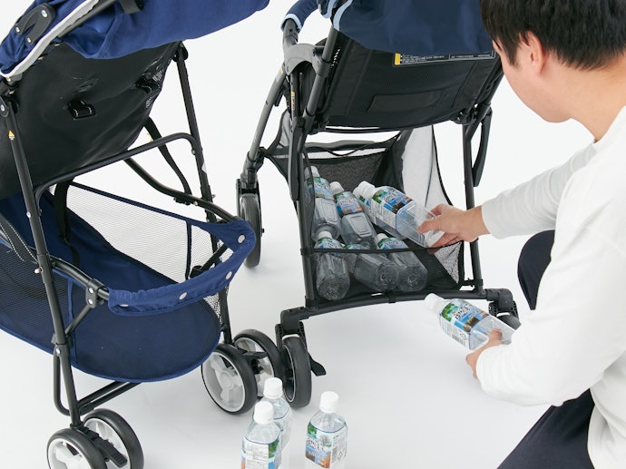 バスケットは大きく座面下の空間も十分。荷物をたっぷり載せられる