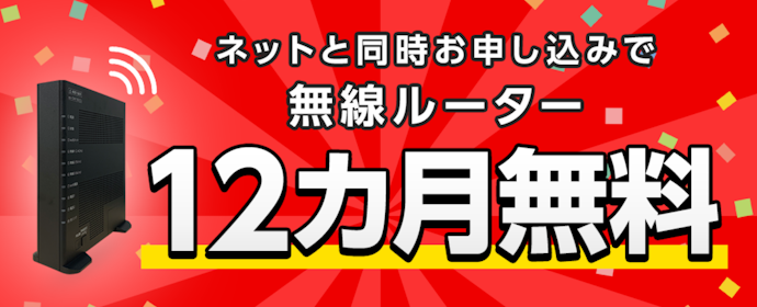 無線ルーター12か月無料