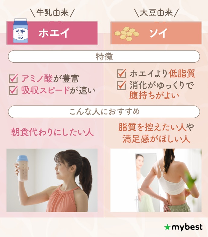 美容を意識するなら、成分だけでなくプロテインのタイプもチェック