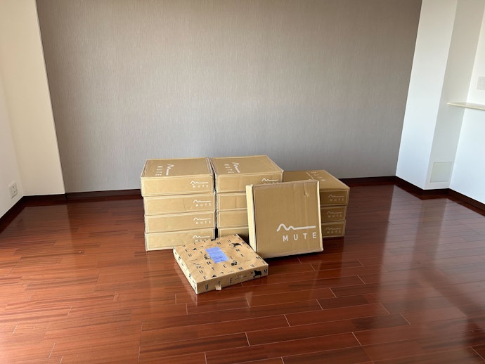 大量に届いた防音マット