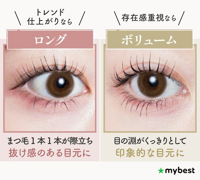 繊細なトレンド仕上がりならロング、存在感重視ならボリュームがおすすめ