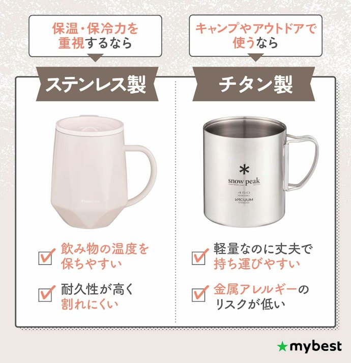 本体の素材ごとの違いを確認して自分に合ったものを選ぼう