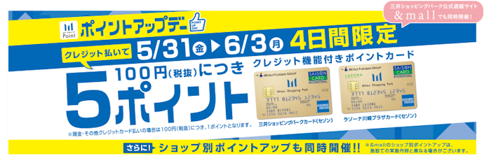 ポイントアップデーを狙って買い物する