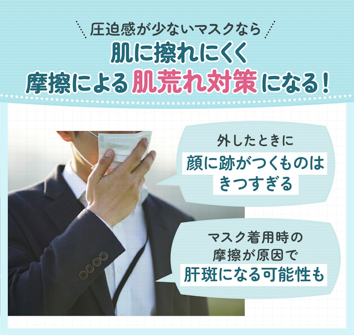 装着時に圧迫感がなく、適度なフィット感のものをチョイス