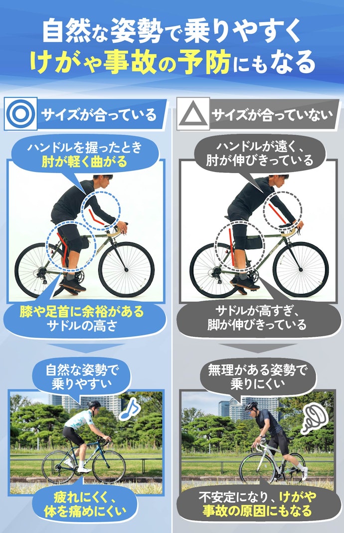 ロードバイクはサイズが重要!自分の身長に合ったモデルを選ぼう