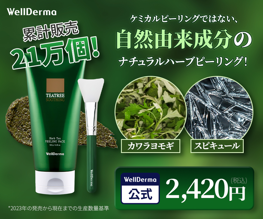 新品 ２箱 WellDerma ウェルダーマ ハーブピーリング スパチュラ付き ２箱 ウェルダーマ ハーブピーリング スパチュラ付き パック 新品