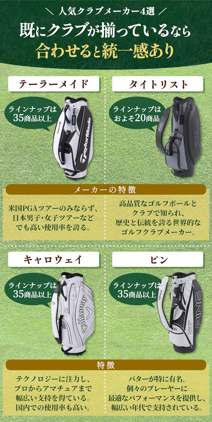 昔から変わらぬ高い支持を誇るクラブメーカー!クラブと合わせたい人は要チェック
