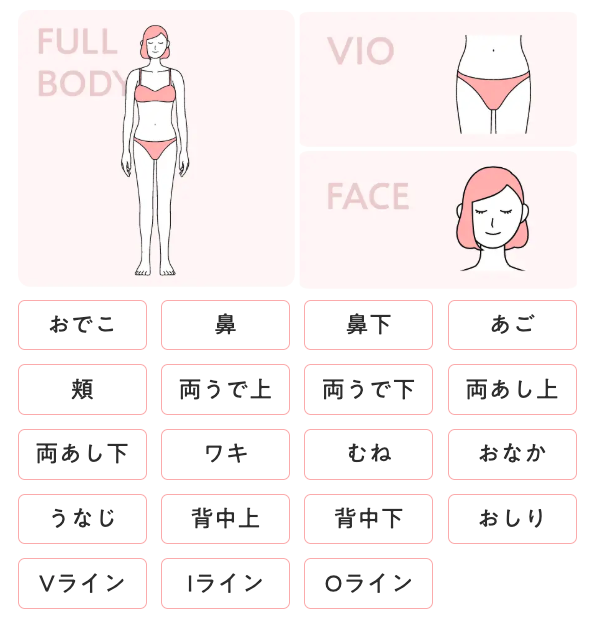 顔・VIO付き全身脱毛6回が93,500円と中央値より安い