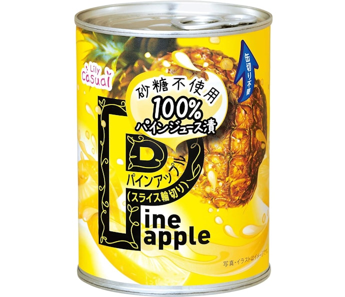 素材の甘みを味わうなら、砂糖不使用のパイナップルジュース漬けに注目