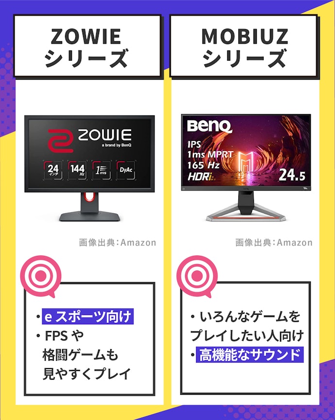 ZOWIE・MOBIUZシリーズ:ゲームを楽しみたい人にはこれ!