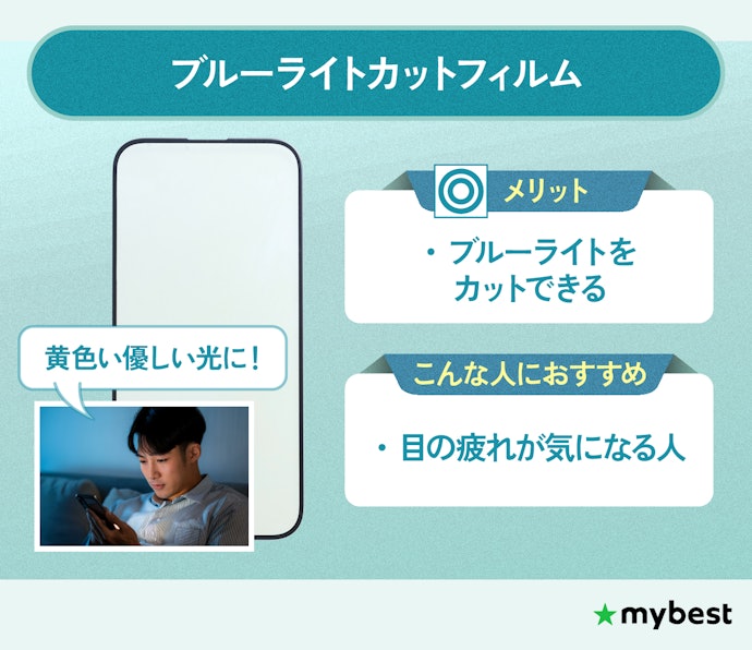 画面の見やすさとブルーライトカット効果を両立したいなら、ブルーライトカットフィルムを選ぼう