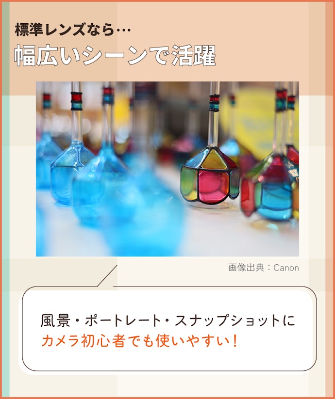 初心者には、扱いやすい標準レンズがおすすめ