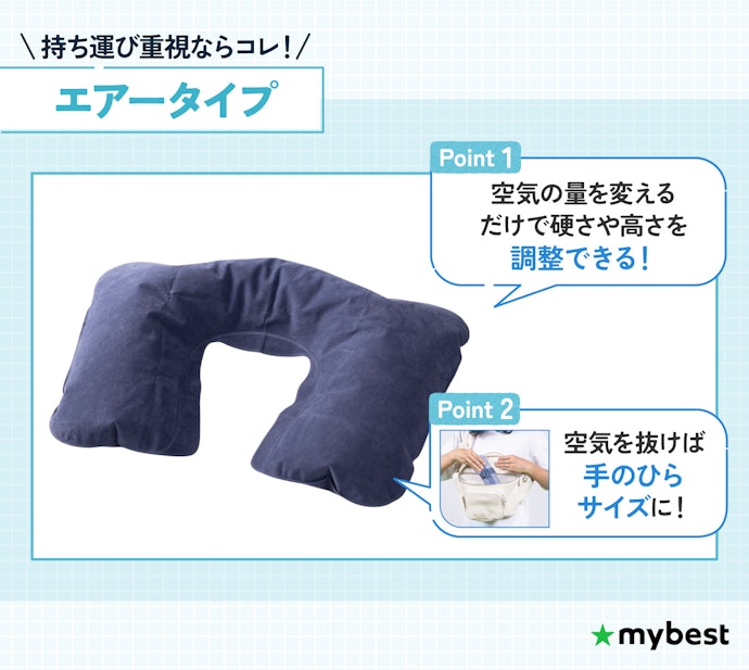 コンパクトさ、持ち運びやすさを重視するならエアータイプをチェック