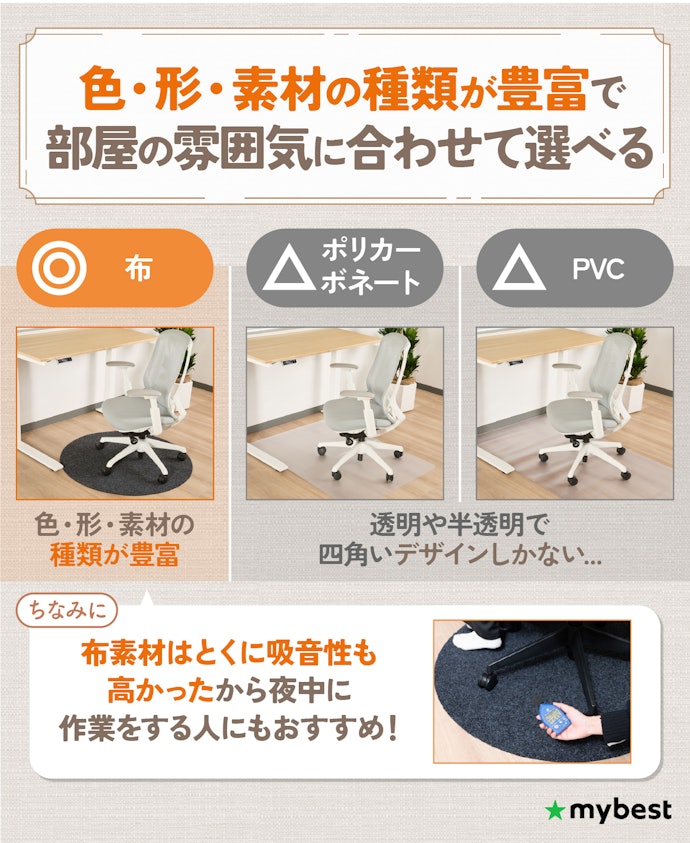 デザイン性を重視するなら、布素材を選ぼう