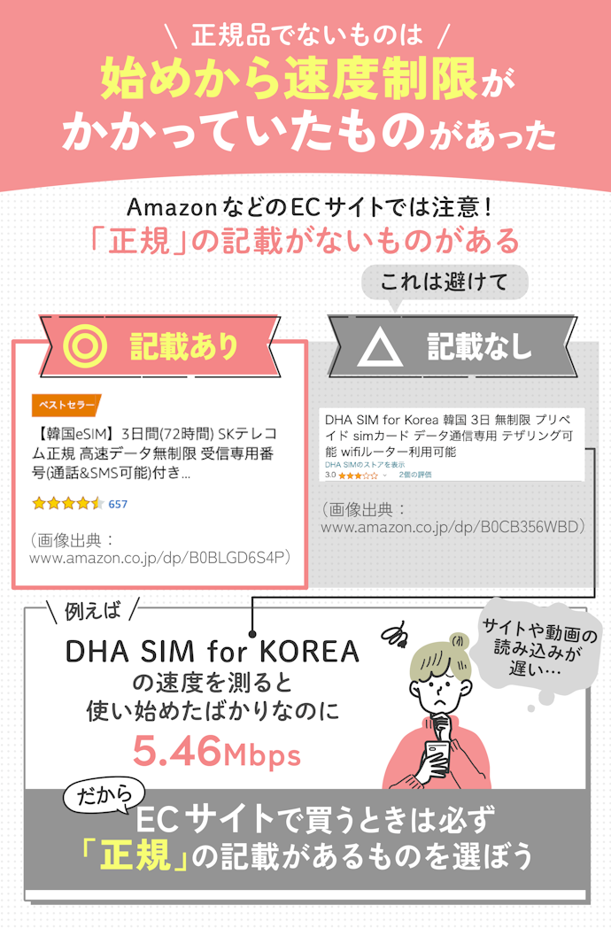 ECサイトで買うときは、安くても正規品でないものは避けて!