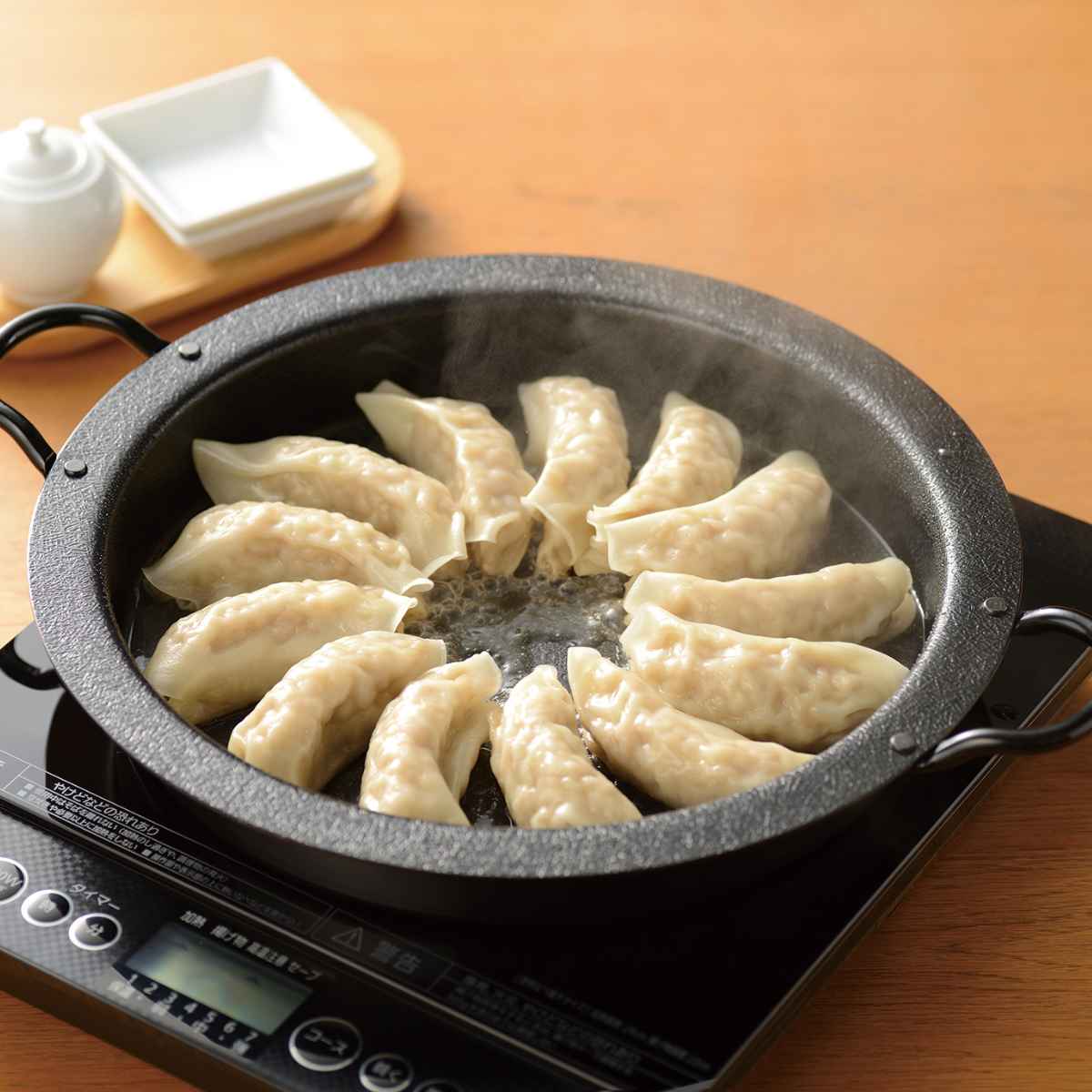 餃子鍋　42cm 業務用　特大 未使用品 角型鉄餃子鍋 蓋 VTC-01｜中華調理道具｜藤田道具