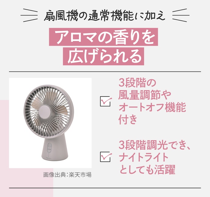 アロマデスクファン:機能性の高いモデルがほしいならチョイス