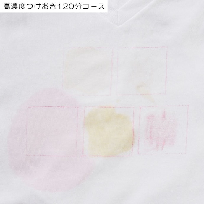 泥・皮脂汚れは通常コースだと落ちにくい。つけおきコースなら十分落ちる