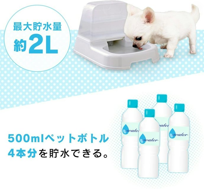 留守番の時間が長い犬には、水をたくさん入れられる自動給水機が好相性