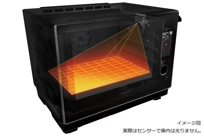 温め性能に関わるセンサーを確認。赤外線センサーは加熱ムラが少なくておすすめ
