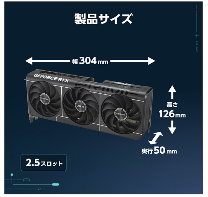 まずは、サイズとPCケースの互換性を要確認!RTX 5070は大型モデルが多い