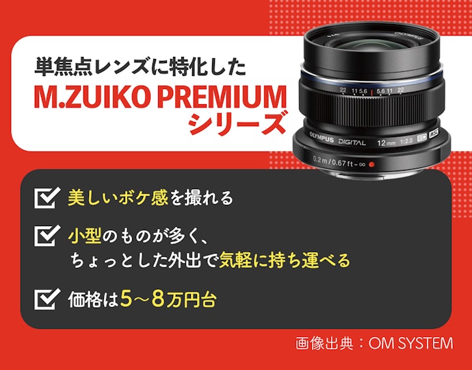 ボケ感を演出するならM.ZUIKO PREMIUMから選択