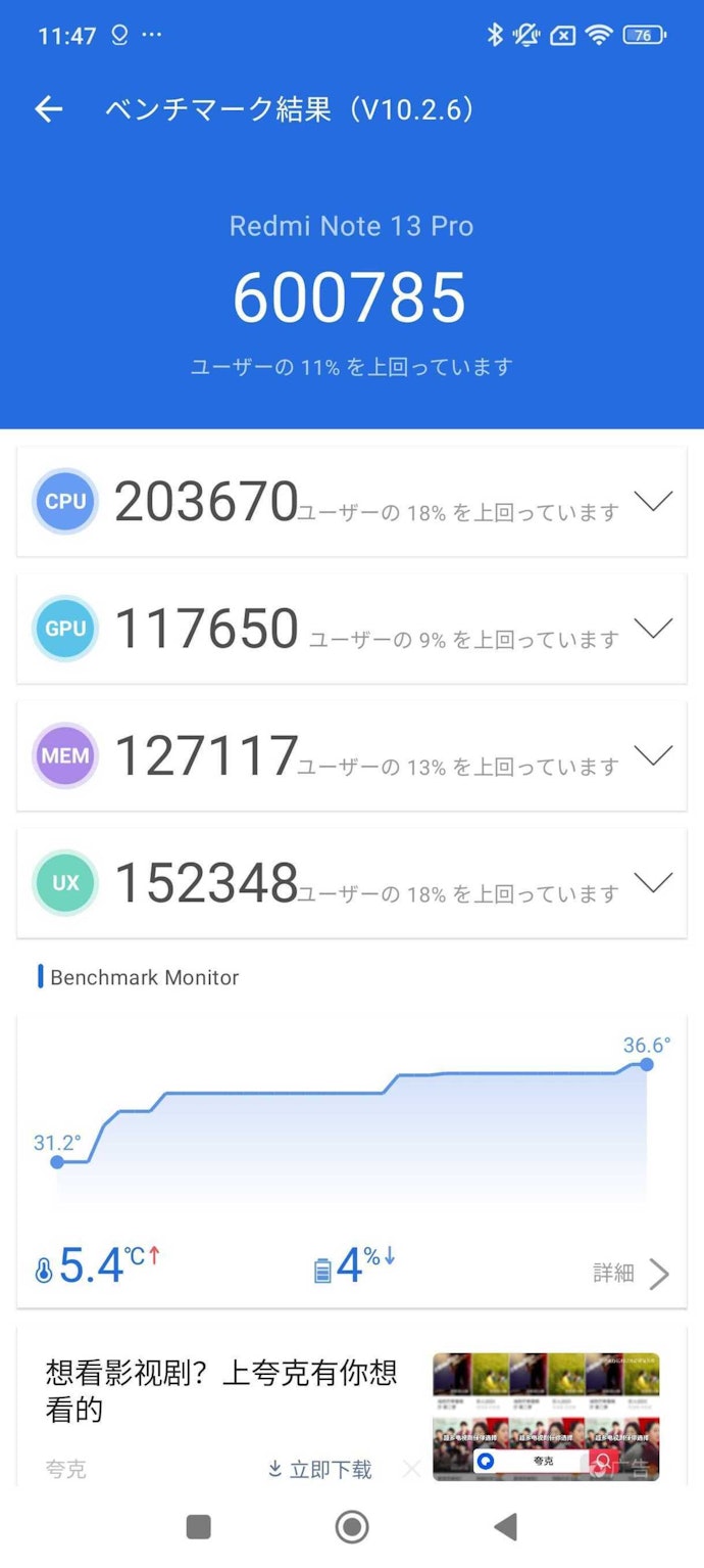 動画もゲームも快適に遊べる処理性能。やや熱は持つが、気にならない程度