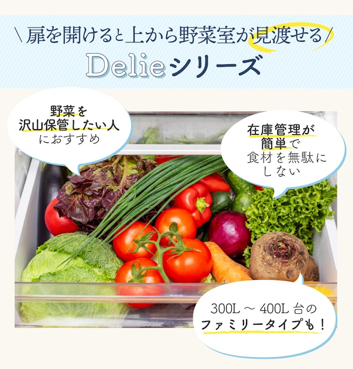 野菜を多めに購入するなら野菜室を見渡せる設計のものを