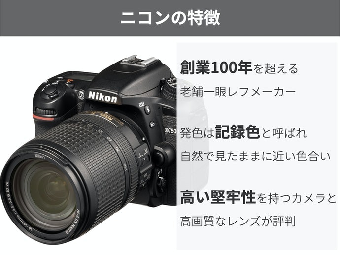 オートフォーカス性能に優れた一眼レフなら、ニコンが好適