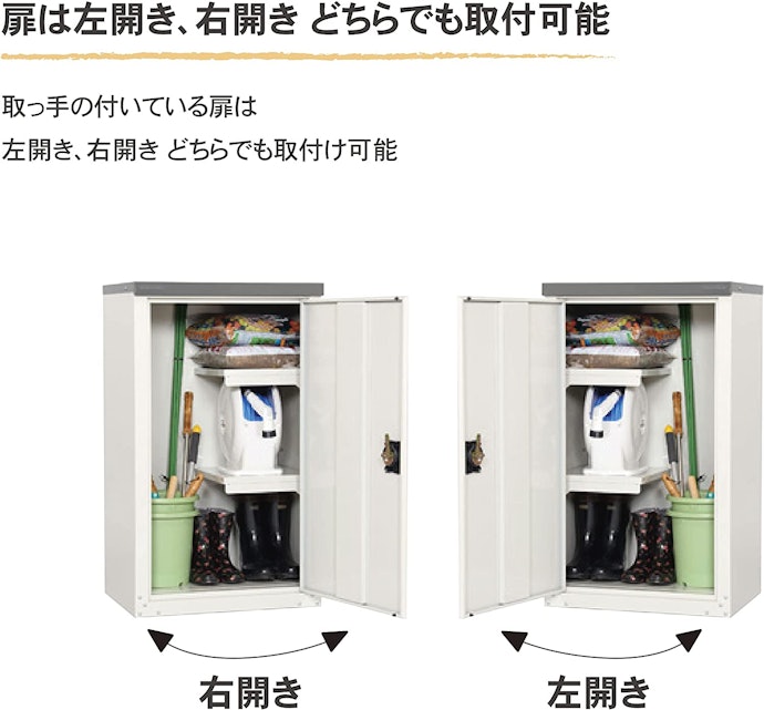 ものの出し入れのしやすさを確認して、扉の形状をセレクト