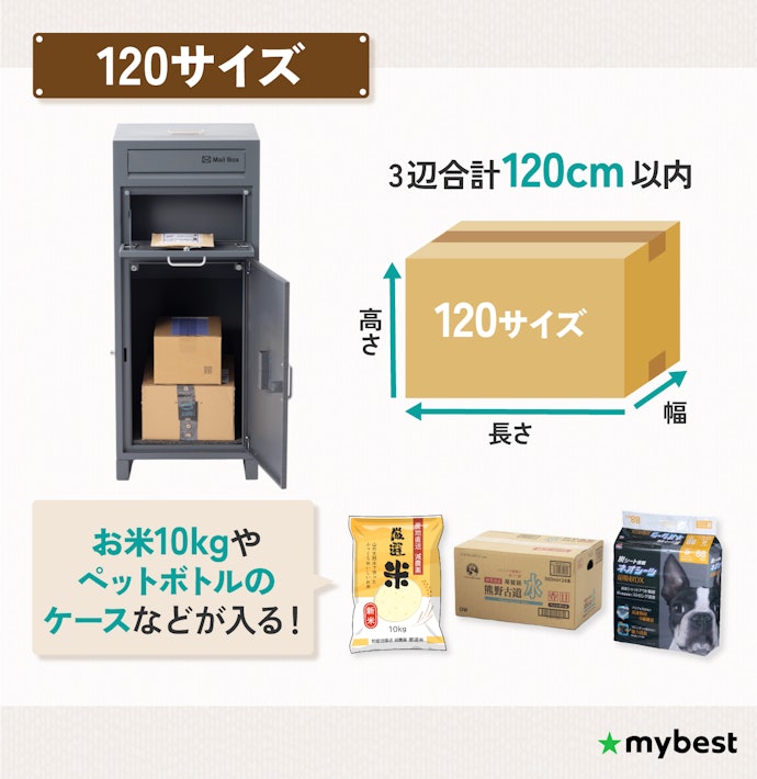 まとめ買いやかさばる荷物も受け取りたいなら120サイズ以上を