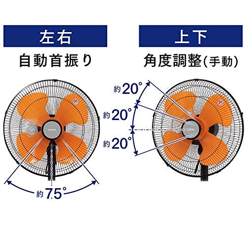 広い場所で全体に風を行き渡らせるには自動首振りが活躍