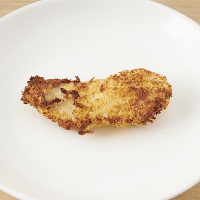 ささみかつは非常においしく作れた。サクッとジューシーな仕上がり