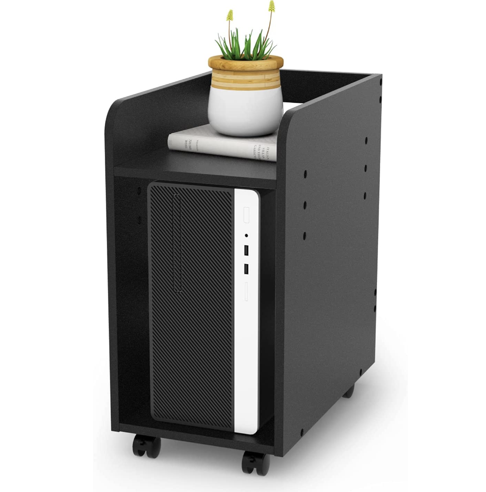 サイドワゴン デスク下 収納 CPU パソコンラック キャスター付き 高さ調整 サイドワゴン デスク下 収納 パソコンラック パソコンワゴン