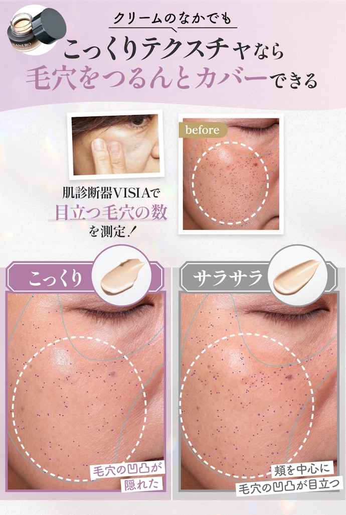 保湿感を重視したい乾燥肌の50代には、クリームファンデーションがおすすめ