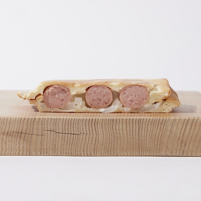 耳の圧着も強め。食べている最中に具材がこぼれにくい